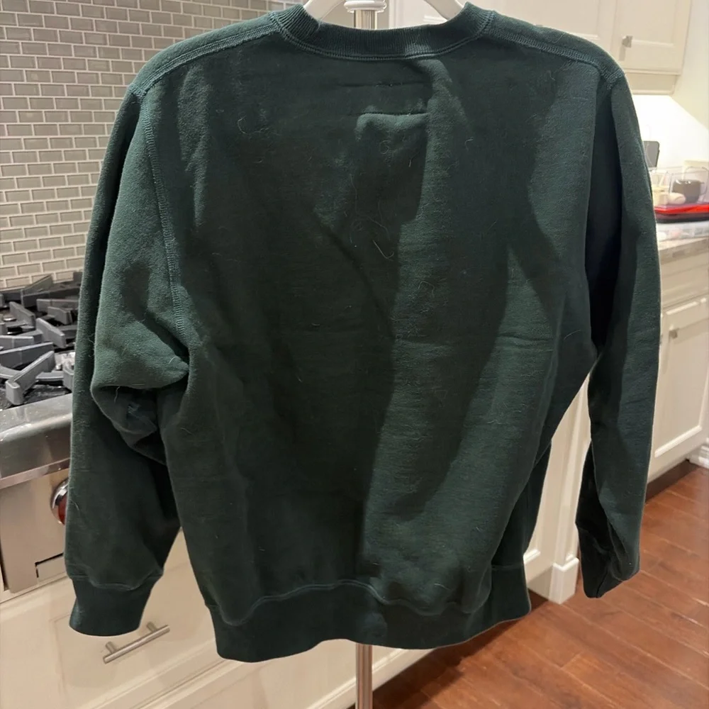 Province of Canada script logo crewneck sweatshirt in green XXS (fits like an S) - Picture 3 of 3